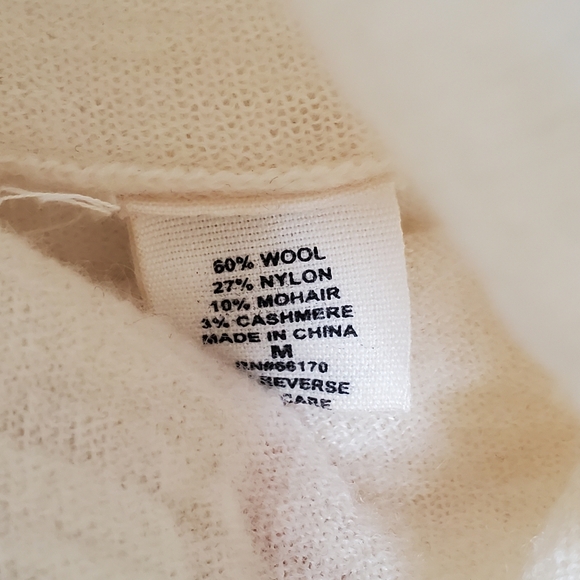 Moth anthropologie wool cashmere mohair cream medium sweater - Picture 3 of 9